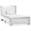 vidaXL Cadre de lit Blanc Similicuir 90 x 200 cm