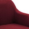 vidaXL Chaise pivotante à manger rouge bordeaux tissu