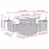 vidaXL Salon de jardin 5 pcs avec coussins gris clair r&eacute;sine tress&eacute;e