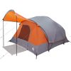 vidaXL Tente familiale tunnel 8 personnes gris et orange imperm&eacute;able