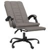 vidaXL Fauteuil inclinable de bureau Taupe Tissu