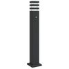 vidaXL Lampadaire d'ext&eacute;rieur avec capteur noir 80 cm aluminium