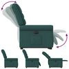 vidaXL Fauteuil inclinable &eacute;lectrique vert fonc&eacute; tissu