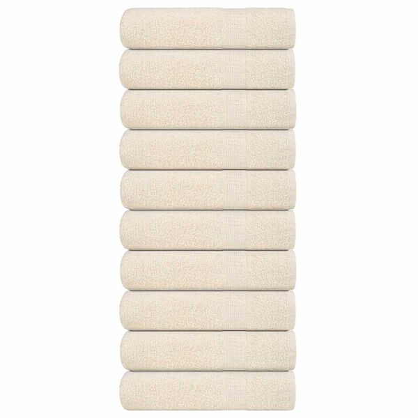 vidaXL Serviettes de bain FROGN 10 pcs cr&egrave;me 100x150 cm 360 g/m&sup2;