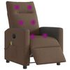vidaXL Fauteuil inclinable de massage &eacute;lectrique marron tissu