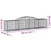 vidaXL Paniers à gabions arqués 8 pcs 300x50x60/80 cm fer galvanisé
