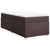 vidaXL Sommier à lattes de lit avec matelas Marron foncé 90x190 cm