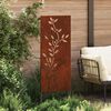 vidaXL &Eacute;cran de confidentialit&eacute; de jardin Floral Rouill&eacute; 50 x 140 cm