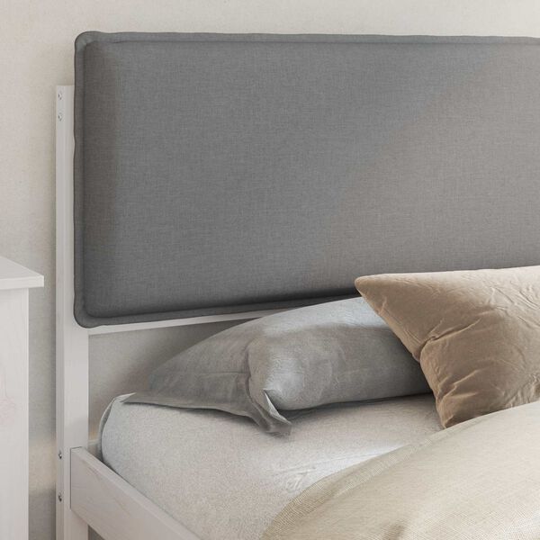 vidaXL Cadre de lit avec t&ecirc;te de lit rembourr&eacute;e Gris clair