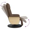 vidaXL Fauteuil inclinable de massage avec repose-pieds marron tissu