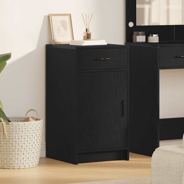 vidaXL Buffet Ch&ecirc;ne noir 40 x 40.5 x 75 cm Bois d'ing&eacute;nierie
