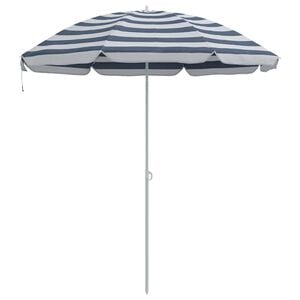 vidaXL Parasol Bleu et Blanc 161 x 161 x 193 cm Polyester