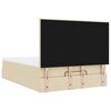 VidaXL Cadre de lit ottoman avec matelas cr&egrave;me 140x200 cm tissu