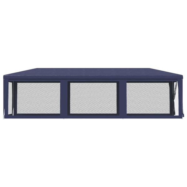 vidaXL Tente de f&ecirc;te avec 8 parois lat&eacute;rales en maille Bleu 3x9 m PEHD