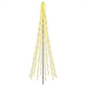 vidaXL Arbre de No&euml;l LED 285 cm 1550 LED Blanc chaud Acier Noir
