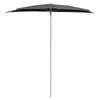 vidaXL Demi-parasol de jardin avec m&acirc;t 180x90 cm anthracite