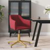 vidaXL Chaise pivotante de salle &agrave; manger Rouge bordeaux Velours