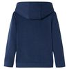 Sweatshirt &agrave; capuche pour enfants m&eacute;lange bleu marine et orange 128