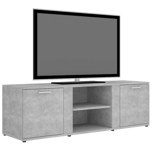 vidaXL Meuble TV Gris béton 120x34x37 cm Bois d’ingénierie
