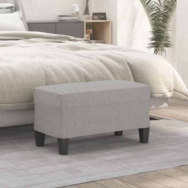 vidaXL Banc Gris clair 70x35x41 cm Tissu