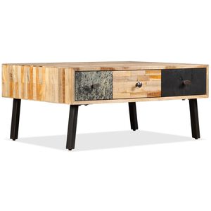vidaXL Table basse Teck de r&eacute;cup&eacute;ration massif 90x65x40 cm