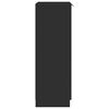 vidaXL Armoire à chaussures noir 59x35x100 cm bois d'ingénierie
