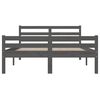 vidaXL Cadre de lit sans matelas gris bois massif 120x200 cm