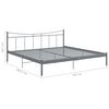 vidaXL Cadre de lit sans matelas gris m&eacute;tal 200x200 cm