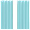 vidaXL Rideaux en voile avec &oelig;illets 2 pcs turquoise