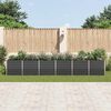vidaXL Lit surélevé de jardin Acier galvanisé 480x80x77 cm Anthracite