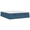 VidaXL Cadre de lit ottoman avec matelas bleu 180x200 cm tissu