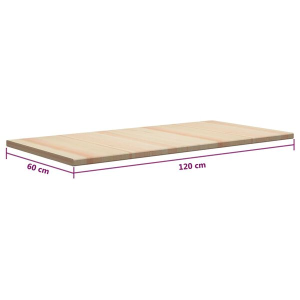 vidaXL Dessus de table 120x60 cm Bois de pin massif