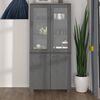 vidaXL Buffet HAMAR Bois massif de pin Gris foncé