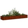 vidaXL Jardini&egrave;re rouill&eacute; 360x80x40 cm acier inoxydable