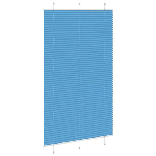 vidaXL Store pliss&eacute; bleu 115x200 cm largeur du tissu 114,4cm polyester