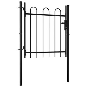 vidaXL Portail de cl&ocirc;ture simple BOXTEL avec arceau sup&eacute;rieur 100 x 75 cm