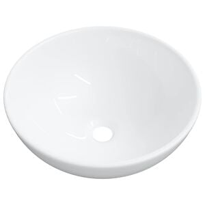 vidaXL Lavabo Blanc 28x28x10 cm C&eacute;ramique