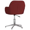 vidaXL Chaises pivotantes à manger lot de 2 Rouge bordeaux Tissu
