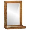 vidaXL Miroir de salle de bain avec miroir Marron Bois d'Acacia Massif
