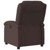 vidaXL Fauteuil de massage inclinable &eacute;lectrique Marron fonc&eacute; Tissu