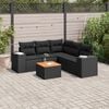 vidaXL Salon de jardin 6 pcs avec coussins noir r&eacute;sine tress&eacute;e
