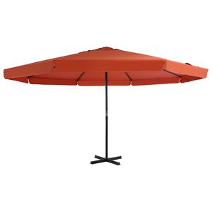 vidaXL Parasol d'ext&eacute;rieur avec m&acirc;t en aluminium 500 cm terre cuite
