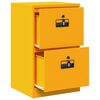 vidaXL Cabinet de Dossier Jaune moutarde 44 x 50 x 106.5 cm
