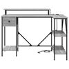 vidaXL Bureau Gris Sonoma 120 x 79 x 86,5 cm Bois d'ing&eacute;nierie