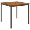 vidaXL Table de d&icirc;ner de jardin Naturel et caf&eacute; 80 x 80,5 x 75 cm