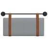 vidaXL T&ecirc;te de lit suspendue Uni Gris clair 90 x 55 x 5 cm PU antique