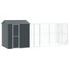 vidaXL Cage pour oiseaux Anthracite 621 x 208 x 247 cm Acier galvanis&eacute;