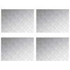 vidaXL Nez de marche 4 pc 70 x 50 cm Argent&eacute; Aluminium Rectangulaire