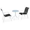 vidaXL Ensemble de bistro 3 pcs Acier Noir