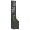 vidaXL &Eacute;cran de confidentialit&eacute; de jardin Floral Noir 32 x 150 cm